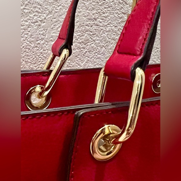RALPH LAUREN-NEW ❤️ Red Leather Agdon Tote Shoulder bag. - Picture 5 of 10